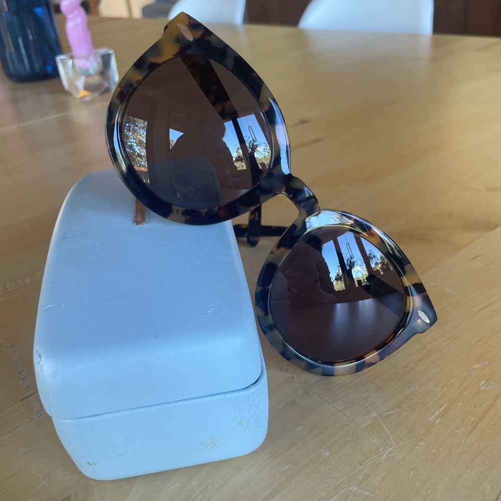 Karen Walker Super Duper Strength Sunglasses - Crazy Tortoise - Picture 7 of 11